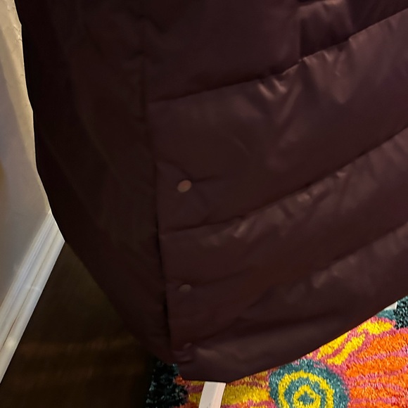 Athleta Burgundy Long Puffer Coat - Picture 4 of 7